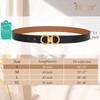 JASGOOD Women's Reversible Leather Belt Fashion Ladies Waist Belt for