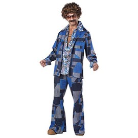 California Costumes mens Boogie Nights 70's Disco adult sized costumes, Blue, Small US