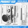 316 Stainless Steel Mortise Lock Set with Bolt, Heavy-Duty Marine