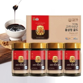 Duzon Health 고려 6년근 홍삼정 골드 240g x 4병 홍삼액기스 Koryo 6-Year-Old Red Ginseng Extract Gold 240g x 4 Bottles