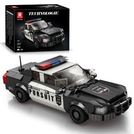 Reobrix 816 Dodge Police Car Building Blocks, 1:24 Scale Model Car Building Kit, Emergency Vehicle Building Toy for Kids and Adults, Creative Gifts for Boys, 404 PCS