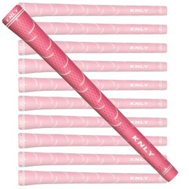 KNLY Golf Grips Set of 13 - High Traction All Weather Performance Vibration Attenuating Golf Club Grips (Pink)