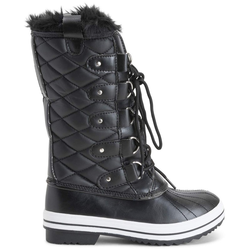 Polar Womens Snow Boot Quilted Tall Winter Snow Waterproof Warm