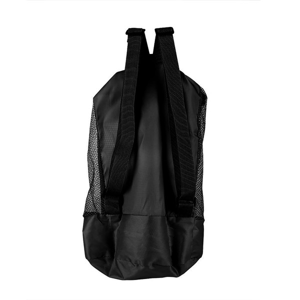 Lightweight Mesh Beach Toy Bag for Kids, Drawstring Shell Storage