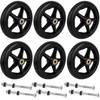6 Pcs 6 Inch Replacement Walker Wheels with Bearing and