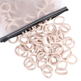 100 Pcs Baby Hair Ties, Cotton Hair Ties for Girls and Kids, Multicolor Small Seamless Hair Bands Elastic Ponytail Holders Kids Toddler Hair Tie toddler hair tie (Beige)