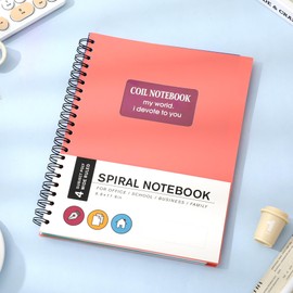 Yoment Spiral Notebook 8.5'' x 11'' Wide Ruled 5 Subject Notebooks with Dividers Tabs for Work Wide Ruled 240 Pages Lined Journal Multi Subject Notebook for Note Taking, Back to School, Gifts, Pink