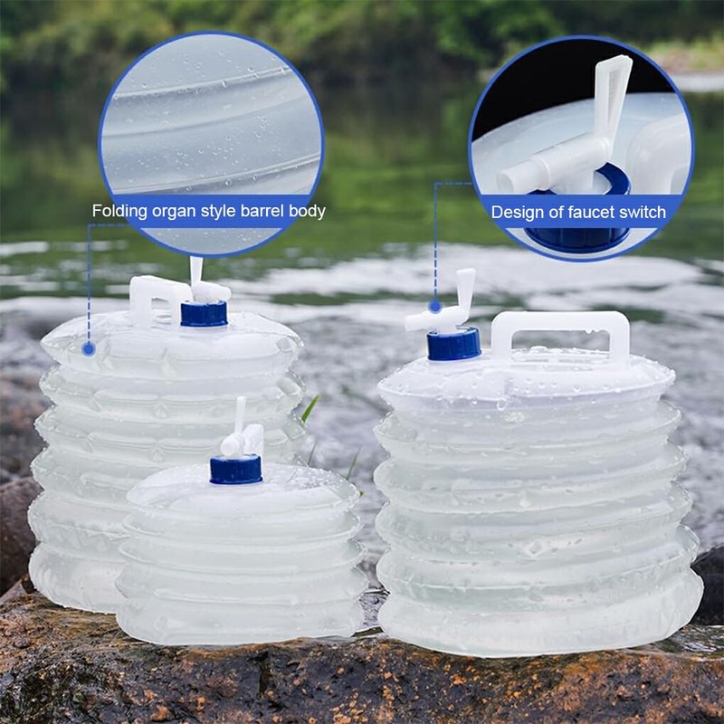 Bottle Container with Faucet Outdoor Camping and Hiking Portable Thickened