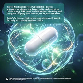 Suplemento NMN puro 60000 mg, apoya la energía celular y el equilibrio NAD+, mononucleótido de nicotinamida NAD apoyo para un envejecimiento saludable
