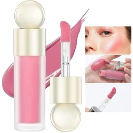 Bluemega Liquid Blush Soft Cream Face Blush, Maquillaje De Belleza Hidratante Ligero Y Mezclable De Larga Duración para Mejillas, Aspecto Natural Acabado Mate Tinte De Piel Cubierta De Rocío (B)