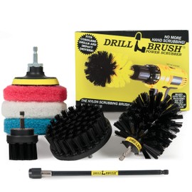 Drillbrush - Drill Scrub Brush Attachment - Brush Hard Cleaning - Grill Brush and Cleaner - Powered Grill Brush - Cleaning Tools - Drill Brush Bathroom Cleaner Pads - Bathroom Shower Cleaner