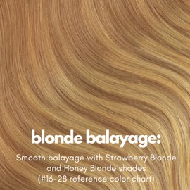 Irresistible Me Real Human Hair Extensions Clip Ins – 100% Human Hair Clip In Extensions for Length & Volume – Invisible Extension – Heat Resistant & Dyeable – Blonde Balayage, 14 Inches