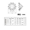 Stainless Steel Toothed Plate Washers, Set of 10 (M6)