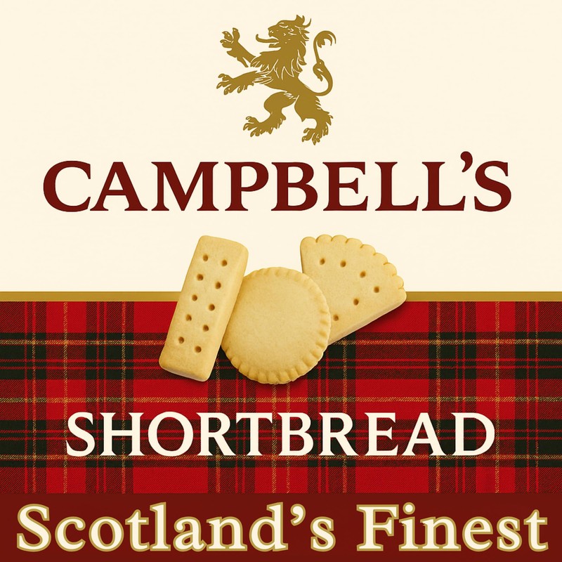 Campbells Shortbread Cute Highland Cow Assorted Cookies Tin 5.3 Oz