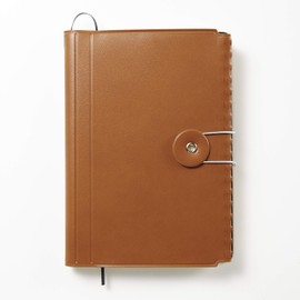 Multi-functional Diary & Book Cover [Matotte MT-01 (Suitable for Paperback and A6)] Thickness Adjustment, Easy Set, Clasp, Card & Sticky Note Pocket (Light Brown)