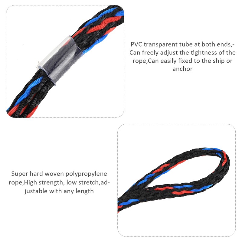 Freely Adjustable Kayak Surfing Bungee Dock Line Convenient Yacht Marine