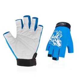 Vgo... 1 Pair Fitness Gym Workout Gloves, Breathable, Non-Slip, Lightweight and Breathable Fingerless Gloves, Padded Gym Gloves, Training Accessories for Training (AL0030)