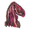 Wool Scarf Unisex Elegant Elegant Light Crinkle Look with Striped