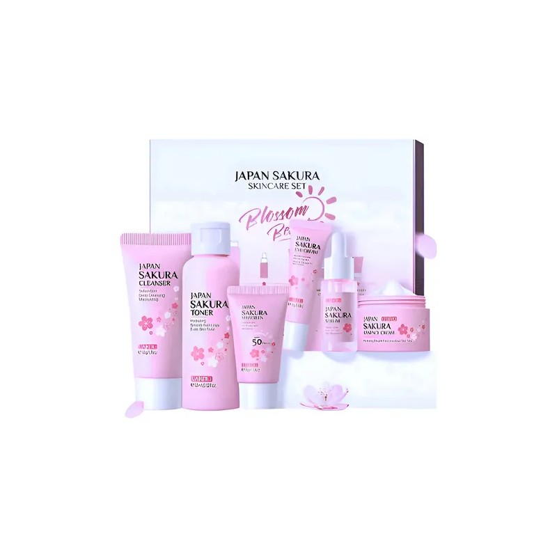 Kit Skincare Japan Sakura Piel Suave Y Sin Arrugas 6pzs