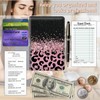 Server Books for Waitress Waiter with Zipper Pocket, Pink Glitter