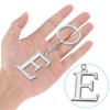 PATIKIL Initial Letter Keyring, Letter E Key Ring, DIY Pendant