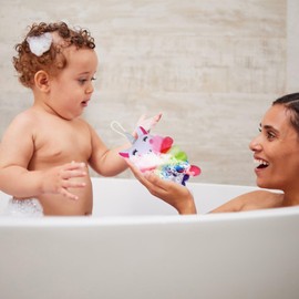 Healvian 2pcs Boy Girl Bath Shower Loofahs Cartoon Shark Body Wash Sponges for Fun Exfoliating Lightweight Portable Bathing Supplies for Use