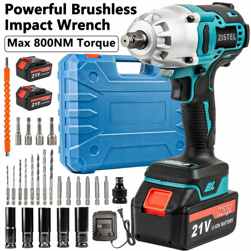 Zistel Max 800Nm Electric Impact Wrench 1/2" Brushless High Toque