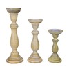 “Tuli” Candle Holders for Pillar Candles (Whitewash, Set of 3)