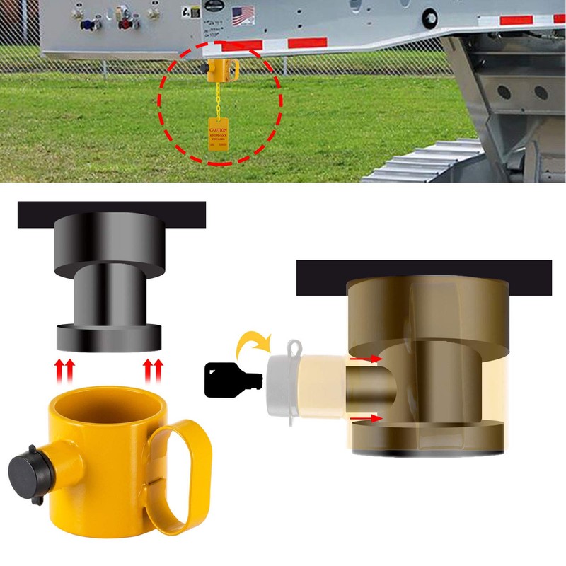 BOYISEN 5th Wheel King Pin Lock Solid Steel Anti Theft