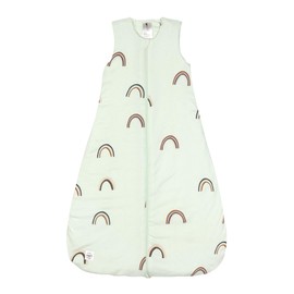LÄSSIG Baby Sleeping Bag Sleeveless Organic Cotton 2.5 Tog Sleeping Bag Rainbow Mint Size 86/92