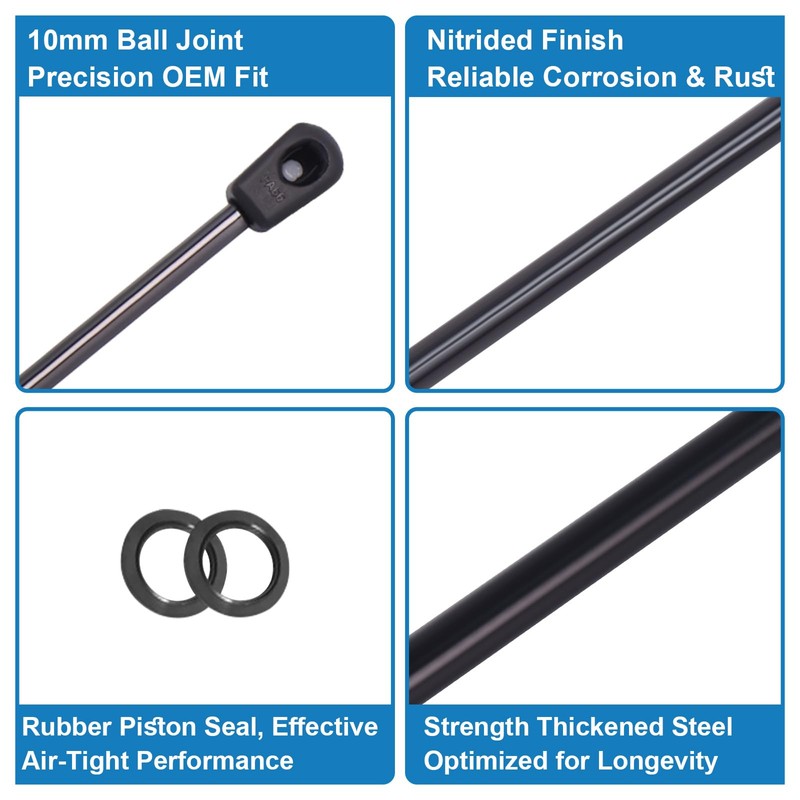 C16-06389 14 Inch 24LB/107N Truck Camper Shell Lift Supports, Struts