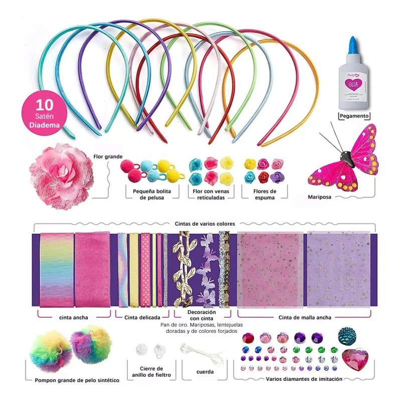 Kit De Diadema Para Niñas Set De Accesorios Para El