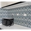 COLAMO Luxury 10PCS Glossy Blue Peel and Stick Tile,Self Stick