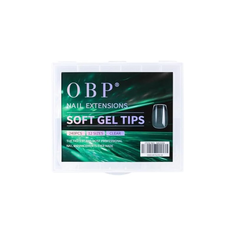OBP Soft Gel Tips Para Uñas 240 Piezas Diferentes Modelos