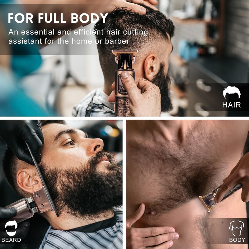 Ufree Professional Beard Trimmer for Men, Zero Gapped T-Blade Hair