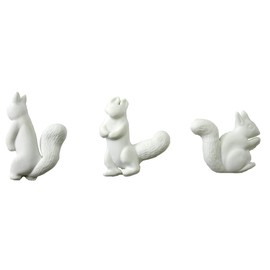 Yawata Kasei Sceltevie Tiernar Decole Morte (Magnet) 3 Piece Squirrel White