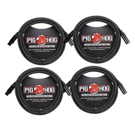 PigHog Pig Hog XLR 15 Foot 12 Pack Tour Grade Microphone Cables, Black