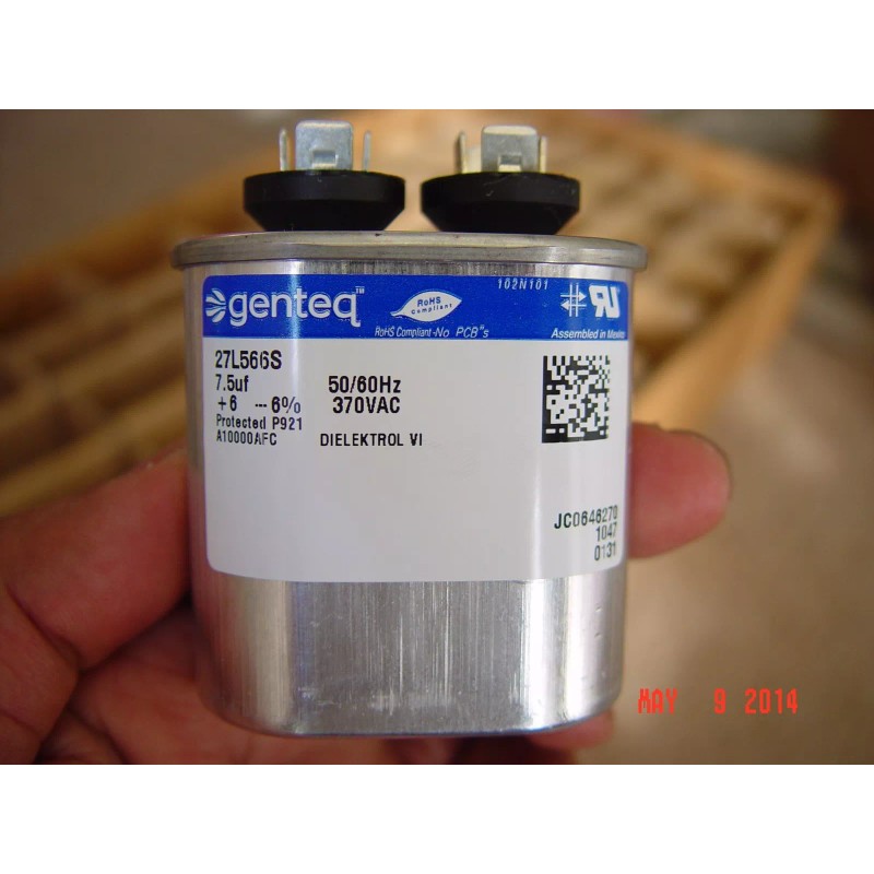 GE Capacitor Oval 7.5uf 370v volt VAC Blower Fan Motor