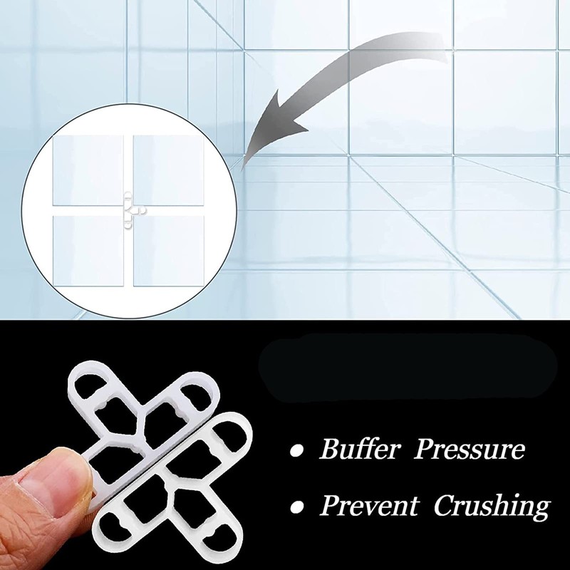 GEFAEJIFO Pack of 100 Tile Spacers, 10 mm, Tile Spacers,