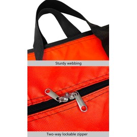 DoYiKe Extra Large Storage Duffle Bag with Zippers and Handles, Heavy Duty Orange Big Foldable Bag for Travel-50x23x15Inch