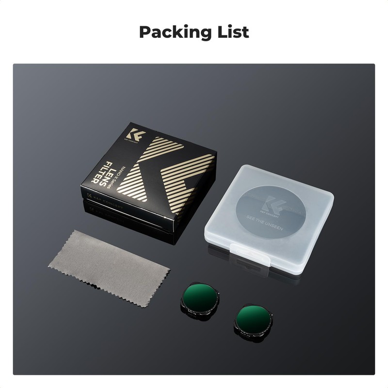 K&F Concept Variable ND Filters Compatible with Gopro- ND2-32, ND32-512