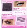 Geeneiya FLORA Lash Clusters, 8-18MM Wispy Eyelash Clusters, Natural Cluster