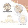 White Bow Hair Clips for Women Elegant Stylish Hair Claw