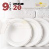 CHEF ROYALE 9 inch/23cm Disposable Bagasse Sugarcane Plates, Pack of
