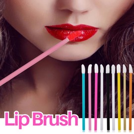 Lip Brush Desechable Para Pestañas Labios Microblanding (50 pz)- Brochas desechables para labios, pinceles de maquillaje, pintalabios, labios, brillantes, aplicadores, herramientas de maquillaje, kit de herramientas de belleza (100 Piezas)