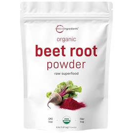 Polvo de jugo de remolacha orgánico, 2 libras (32 onzas), polvo de remolacha antes del entrenamiento, nitratos naturales para energía y potenciador...