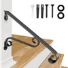 PLESIU Eachome Wrought Iron Handrail Wall Mounted Hand Railing Fit