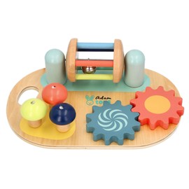 AdamToys Joy Mini Wooden Montessori Busy Board for Babies