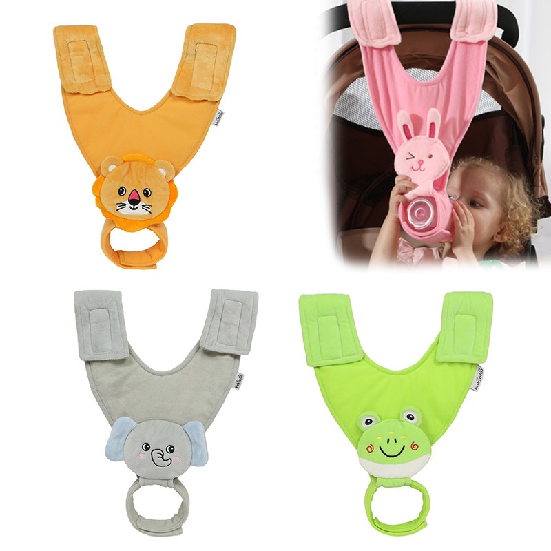 Adjustable Baby Bottle Holder Trolley Feeding Bracket Pram Baby Bottle