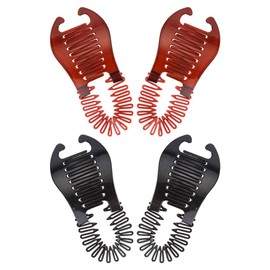 Healeved 4pcs Banana Hair Clips for Women Fashion Ponytail Clips for Thick Hair Lightweight and Comfortable